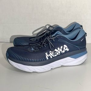 Mens Hoka One Bondi 7 size 12 2E wide running shoes.  Look and feel brand new.